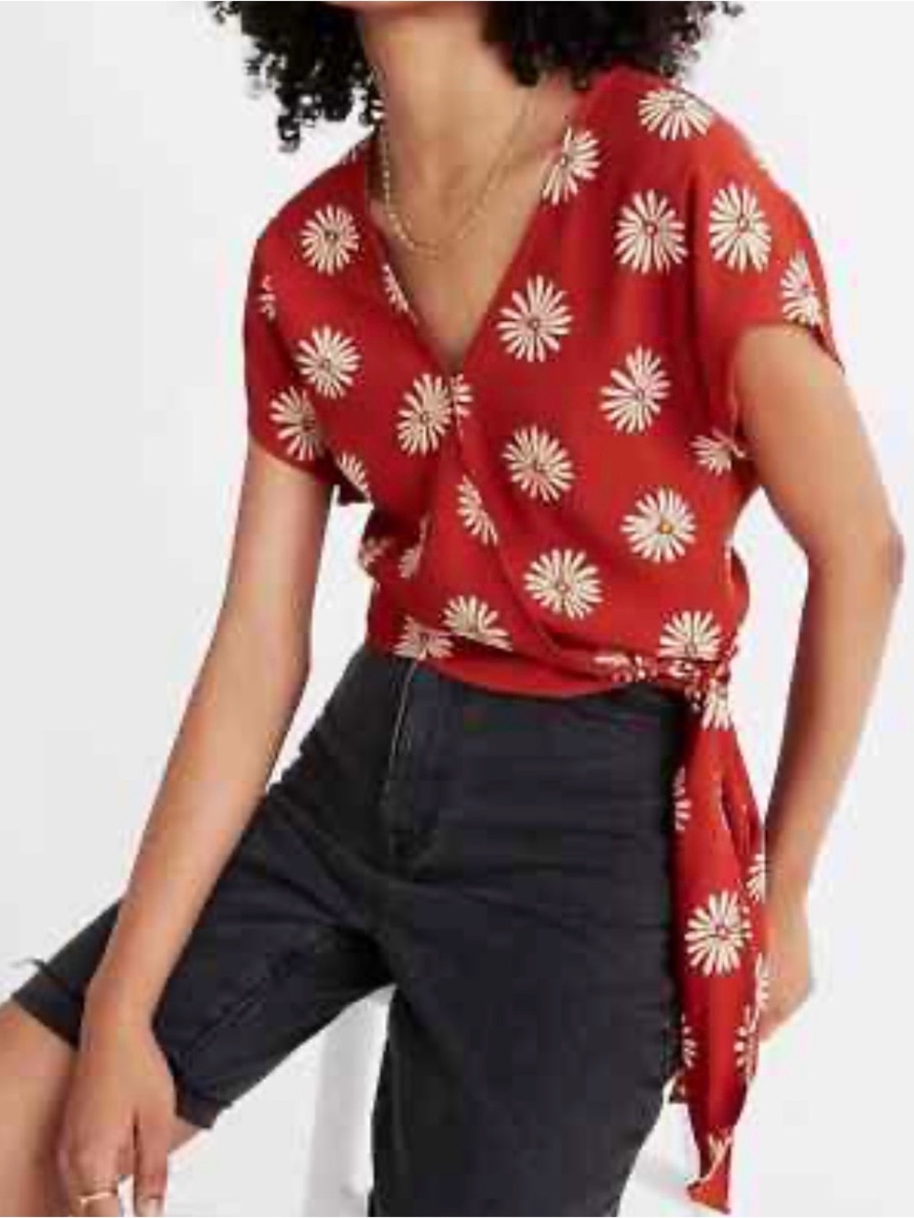 Madewell Wrap Tie-Front Blouse